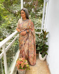 EE-V17880 Tussar embroidered Sari