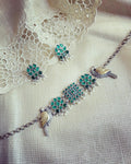 AJ-W06980 Statement Green Necklace