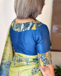 BL-V02539R Tussar & Kalamkari