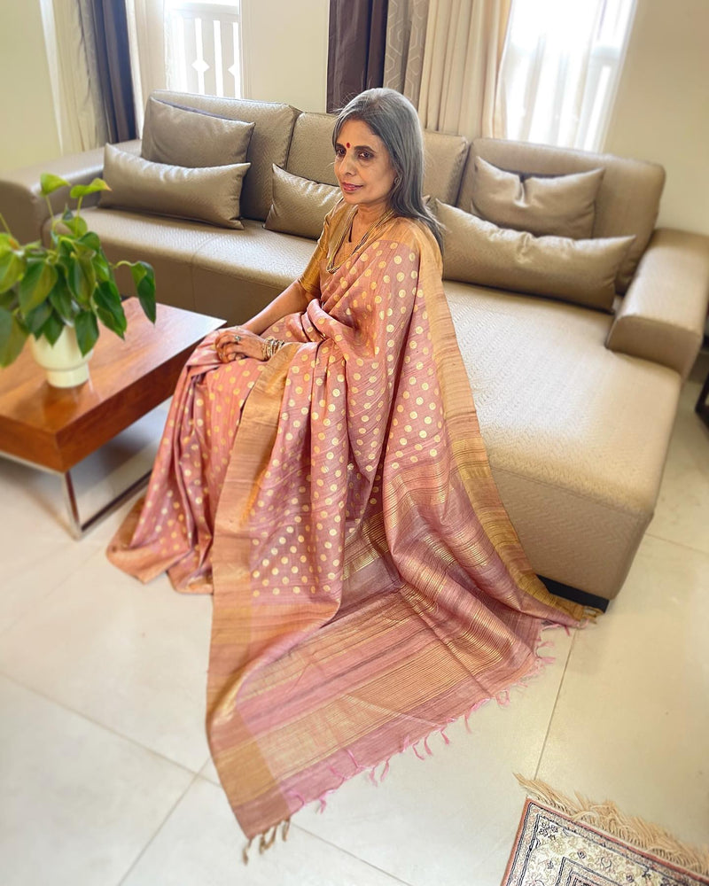 EE-W08080 Polka Tussar Sari