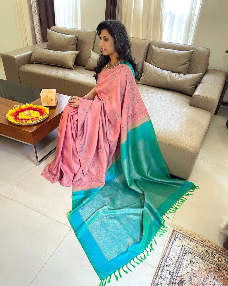 EE-W09747 Kanchi Chikankari Saree