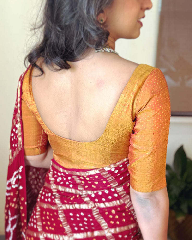 EE-W11076 Red Gharchola Saree