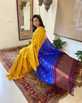 EE-W07768 Yellow Double Pallu Kanchi