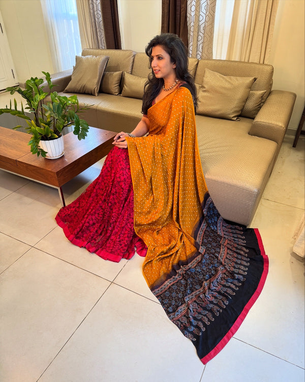 EE-X11491 Red Crossover Skirt