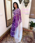 EE-V18006 Plum Organza Saree
