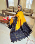 EE-W06131 Yellow Kanchi saree