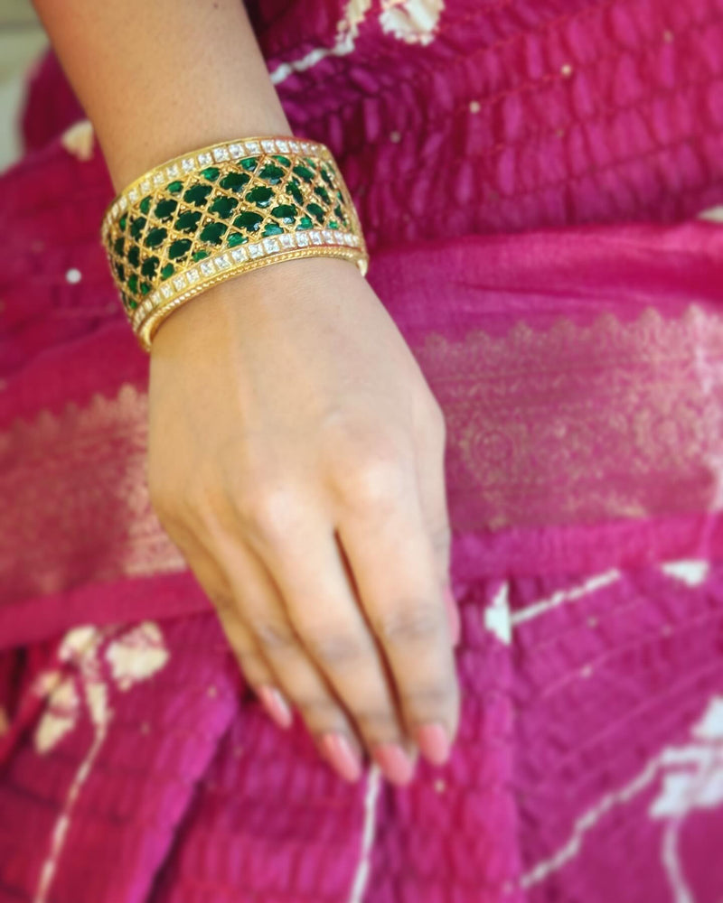 EE-W06353 Pink embroidered sari