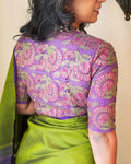 BL-W09699 Purple Cutwork blouse
