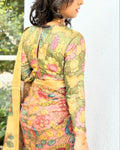 BL-W08745R Tussar Kalamkari Blouse