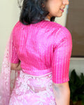 BL-W11060 Pink Tussar Blouse