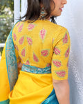 BL-V00921 Yellow Cutwork blouse