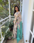 EE-V13686 Floral Tussar Sari