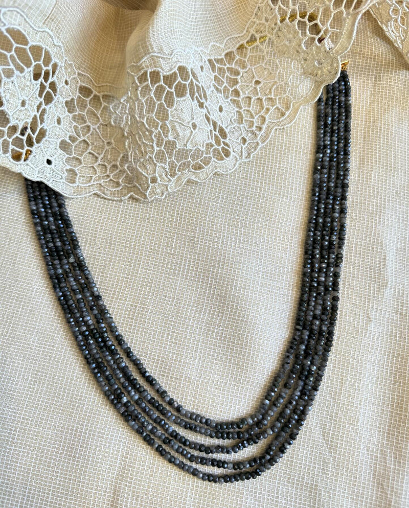 AJ-W14182 Black Shaded Mala