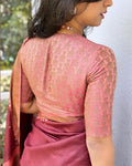 BL-R20681 Peach Banarsi Blouse
