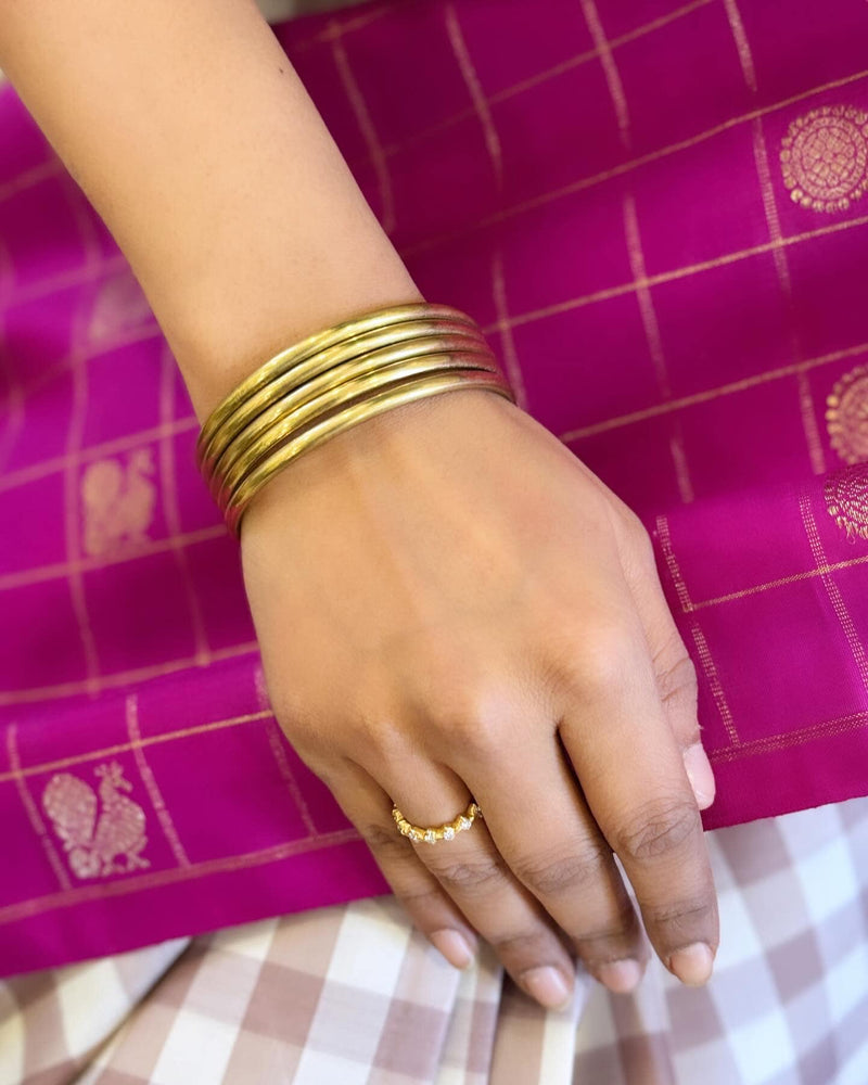 EE-W14311 Check Pink Kanchi Sari