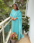 EE-W07817 Turquoise Kota suit