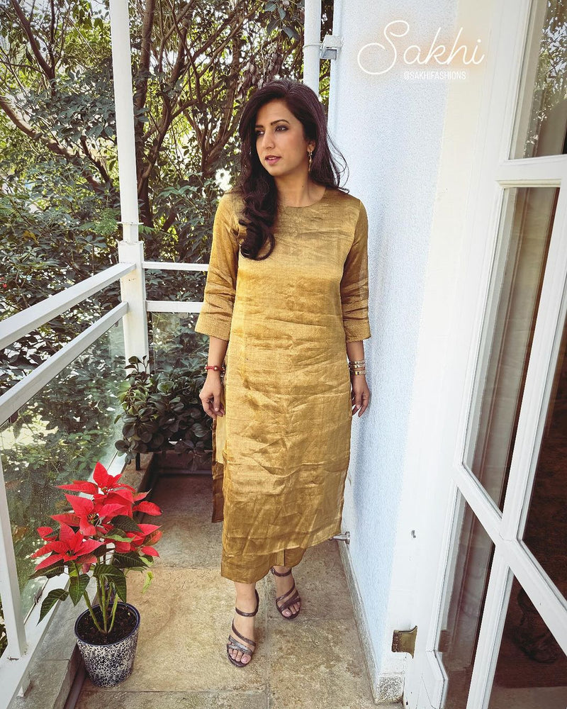 Gold Tissue top bottom set | Sakhi Fashions sakhifashions Gold Tissue top bottom set | Sakhi Fashions sakhifashions
