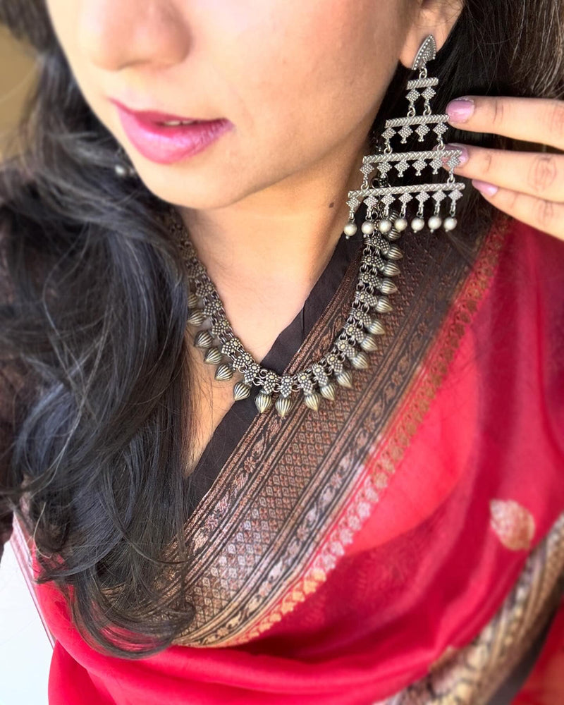 DRBL-24253 Black Banarsi RBlouse