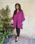 EE-W17485 Purple Bandhini Top