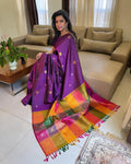 EE-W16288 Purple Kanchi silk saree