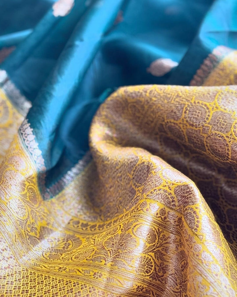 DP-W18574 Green Organza Sari