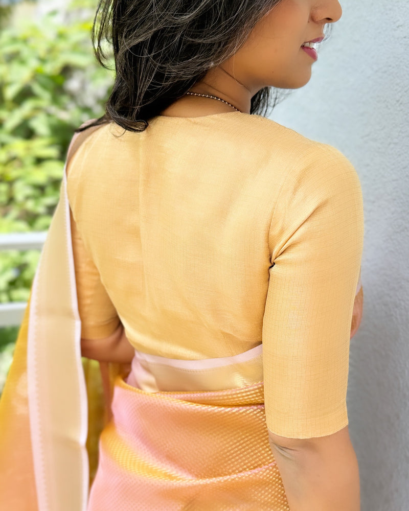 BL-R214232 Gold Tissue RBlouse