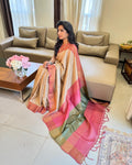 EE-W13421 Paisley Tussar Sari