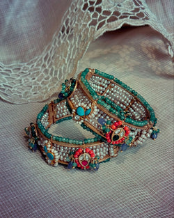 AS-X05045 Pearls Pair Bangles