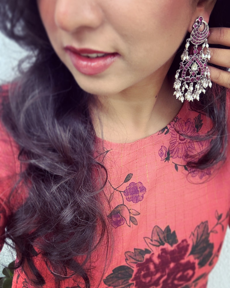 EE-V14629R Pink Floral Cotton Set