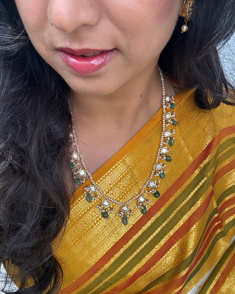 EE-X04803 Cream Kanjeevaarm silk sari