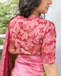 BL-X24812 Pink Cutwork blouse