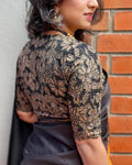 BL-F44495H Black Cutwork Rblouse