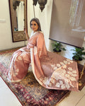 EE-X05390 Beige Cutwork Batik Saree