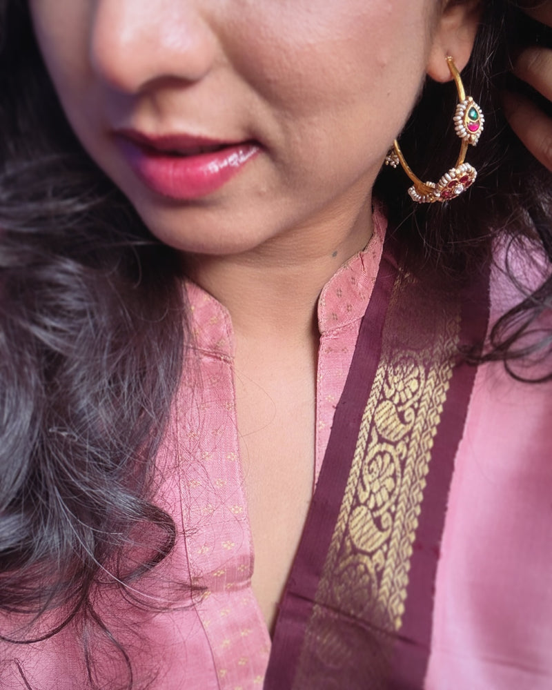 EE-X08566 Kanchi Pink Dupatt)