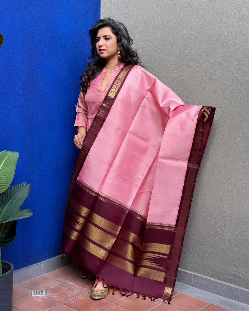 EE-X08566 Kanchi Pink Dupatt)