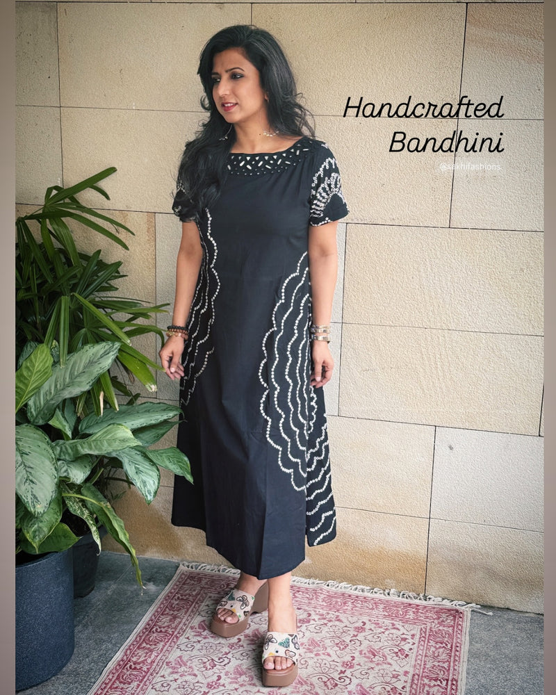 EE-X03262 Black cotton dress
