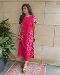 EE-X03260 Pink cotton dress