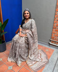EE-X09858 Grey Silk Kota Sari