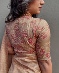 BL-X07702 Tussar silk Emb Blouse