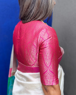 BL-F35261 Pink Banarsi RBlouse