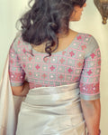 BL-V20357 Kutch Grey Tussar Blouse