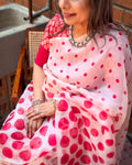EE-X15864 Reddish Pink Organza sari