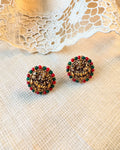 AS-X17476 Silver Gold Lakshmi Earring