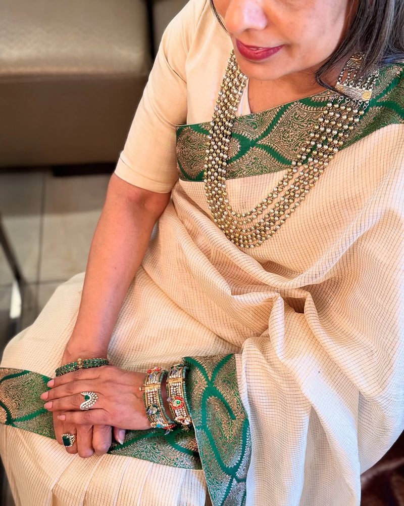 AS-X16596 Silver Bhor Mala Necklace