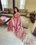 EE-W14843 Pink Kalamkari Saree