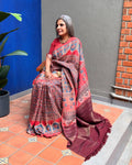 EE-X11324 Ajrakh BlockPrinted Kanchi
