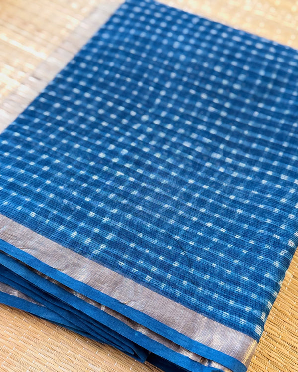 DP-Y01395 Indigo Kota Cotton Sari