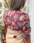 BL-X16571 Burgundy Tussar Blouse