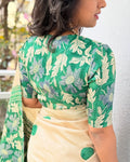 BL-X16570 Green Tussar Blouse