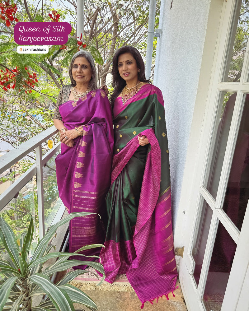 EE-X16810 Purple Kanchi Saree
